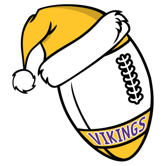 Minnesota Vikings Football Christmas hat logo vinyl decal